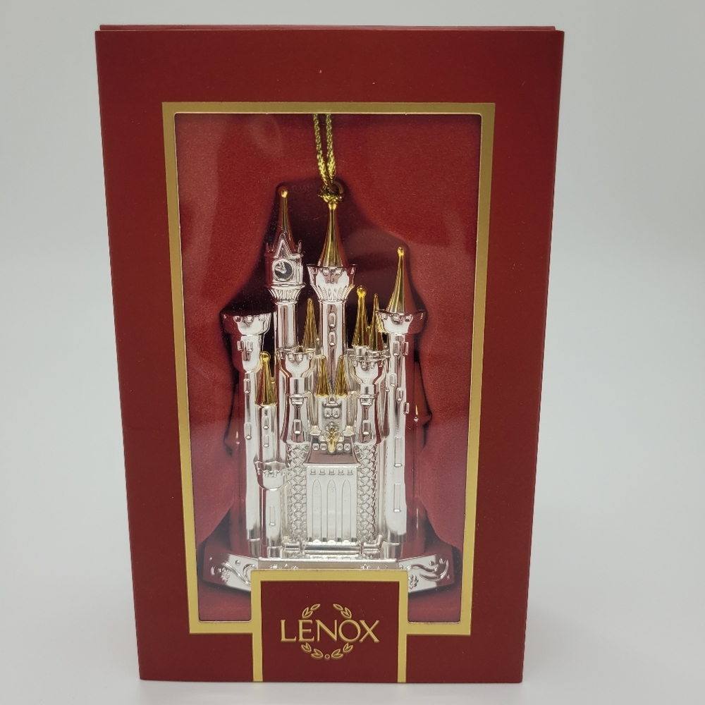 Lenox Disney Castle 2024 Showcase Collection Gold Silver Tone Ornament NEW